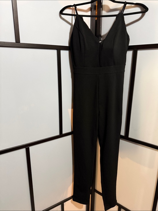 bailey blue Pants - bailey blue Black V-Neck Spaghetti-Strap Jumpsuit